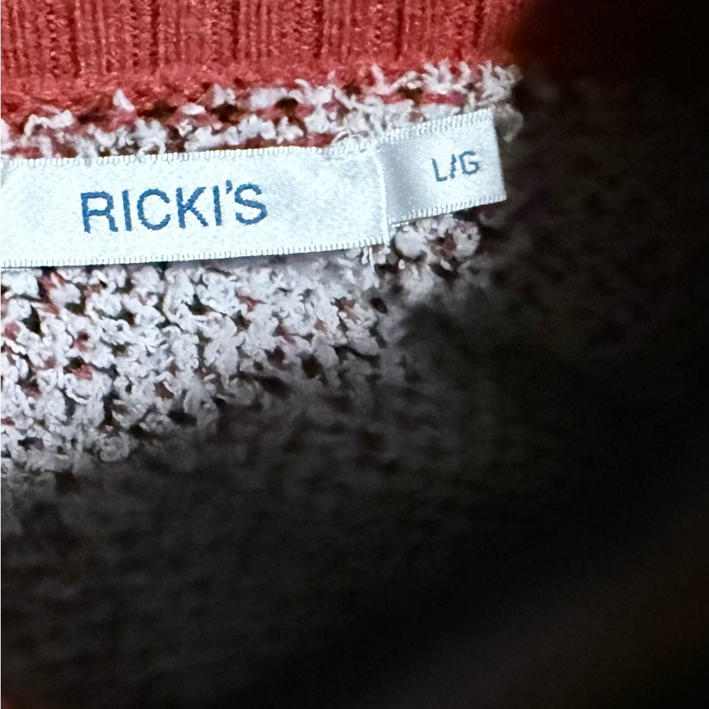 Ricki's Red and Cream Knit Sheep Sweater - Picture 3 of 9